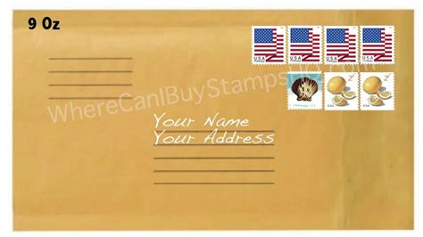 stamps required for large envelope.